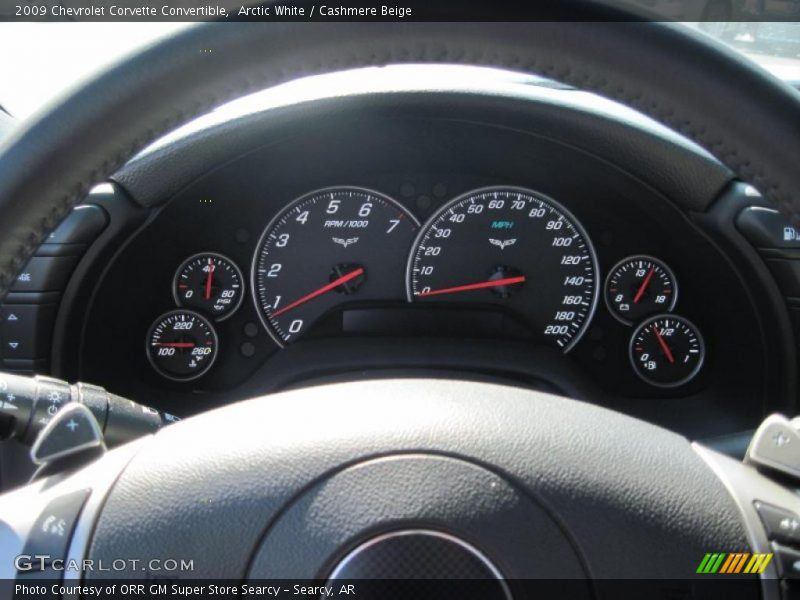 Arctic White / Cashmere Beige 2009 Chevrolet Corvette Convertible