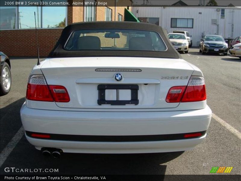 Alpine White / Beige 2006 BMW 3 Series 330i Convertible