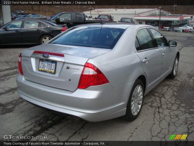 Brilliant Silver Metallic / Charcoal Black 2010 Ford Fusion Hybrid