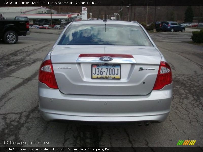 Brilliant Silver Metallic / Charcoal Black 2010 Ford Fusion Hybrid