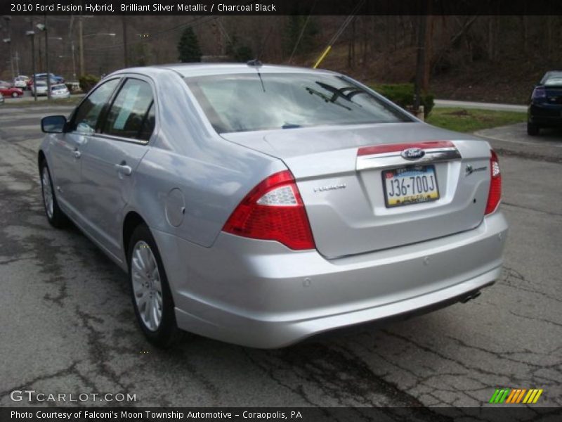 Brilliant Silver Metallic / Charcoal Black 2010 Ford Fusion Hybrid