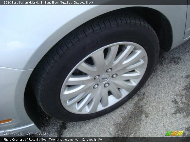 Brilliant Silver Metallic / Charcoal Black 2010 Ford Fusion Hybrid
