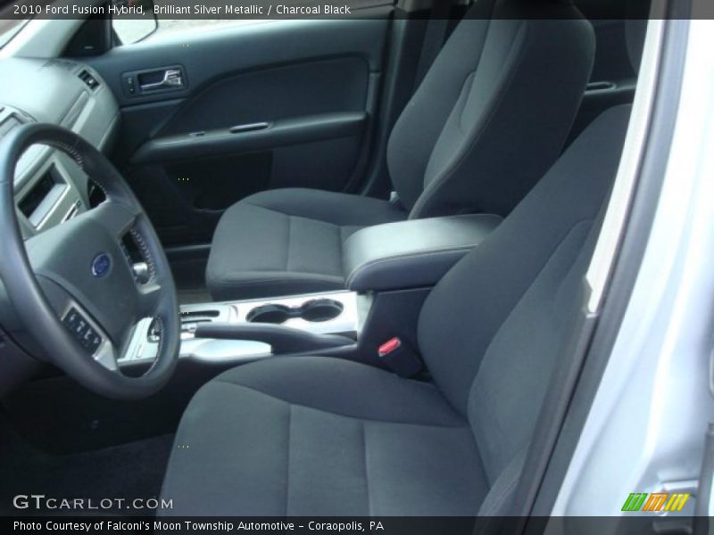 Brilliant Silver Metallic / Charcoal Black 2010 Ford Fusion Hybrid