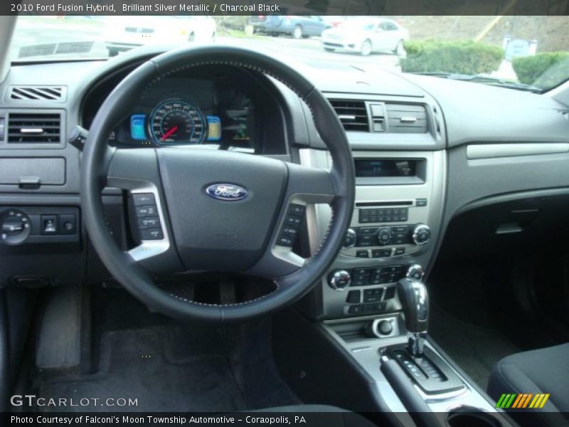 Brilliant Silver Metallic / Charcoal Black 2010 Ford Fusion Hybrid