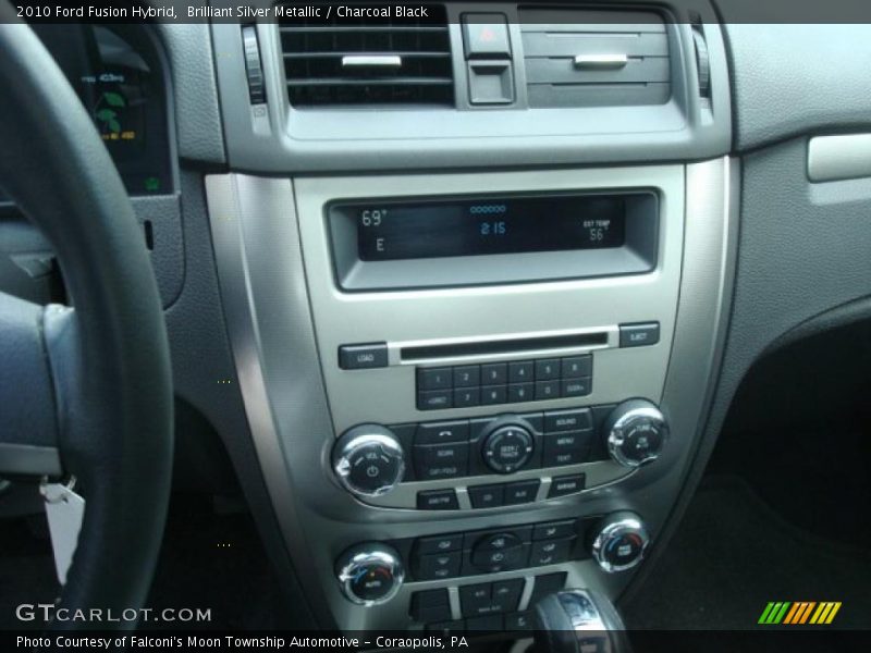 Brilliant Silver Metallic / Charcoal Black 2010 Ford Fusion Hybrid