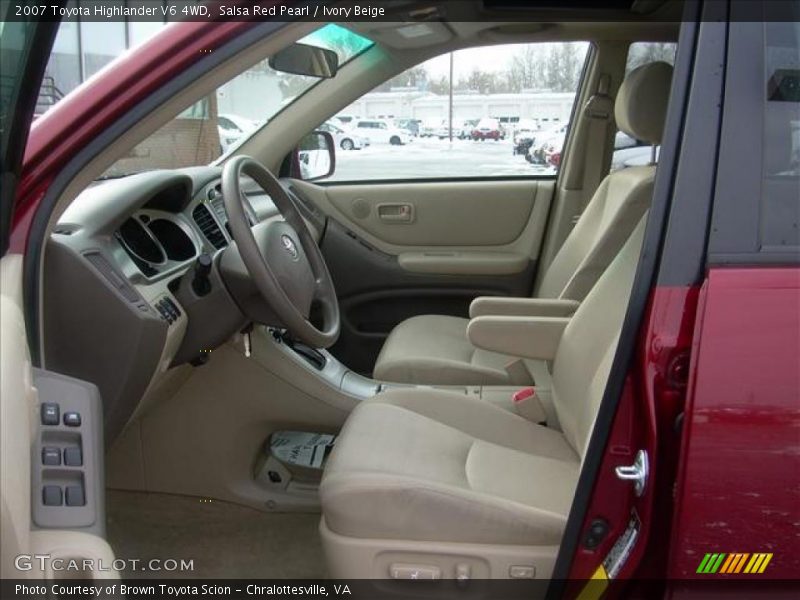 Salsa Red Pearl / Ivory Beige 2007 Toyota Highlander V6 4WD