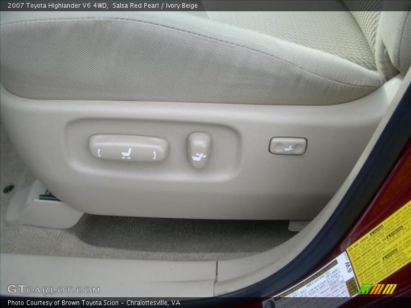 Salsa Red Pearl / Ivory Beige 2007 Toyota Highlander V6 4WD