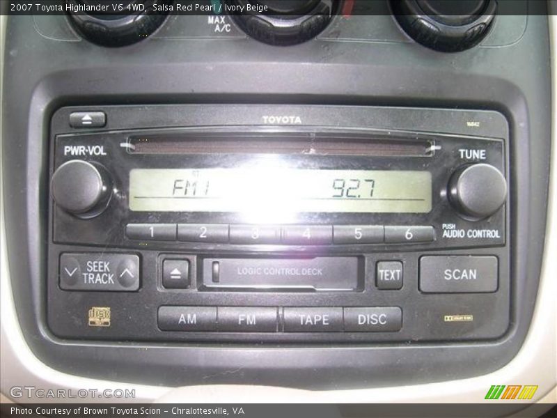 Salsa Red Pearl / Ivory Beige 2007 Toyota Highlander V6 4WD