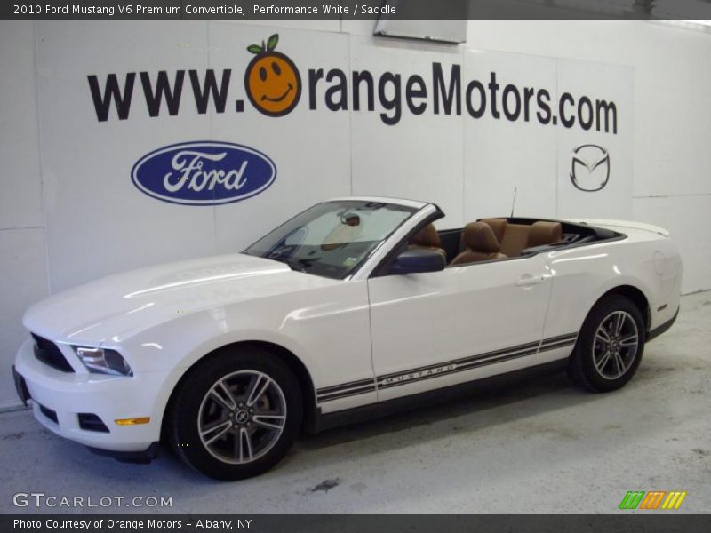 Performance White / Saddle 2010 Ford Mustang V6 Premium Convertible