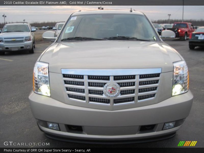 Gold Mist / Cashmere/Cocoa 2010 Cadillac Escalade ESV Platinum AWD