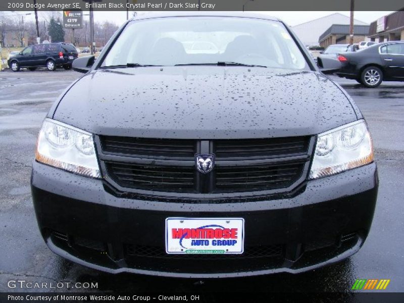 Brilliant Black Crystal Pearl / Dark Slate Gray 2009 Dodge Avenger SE