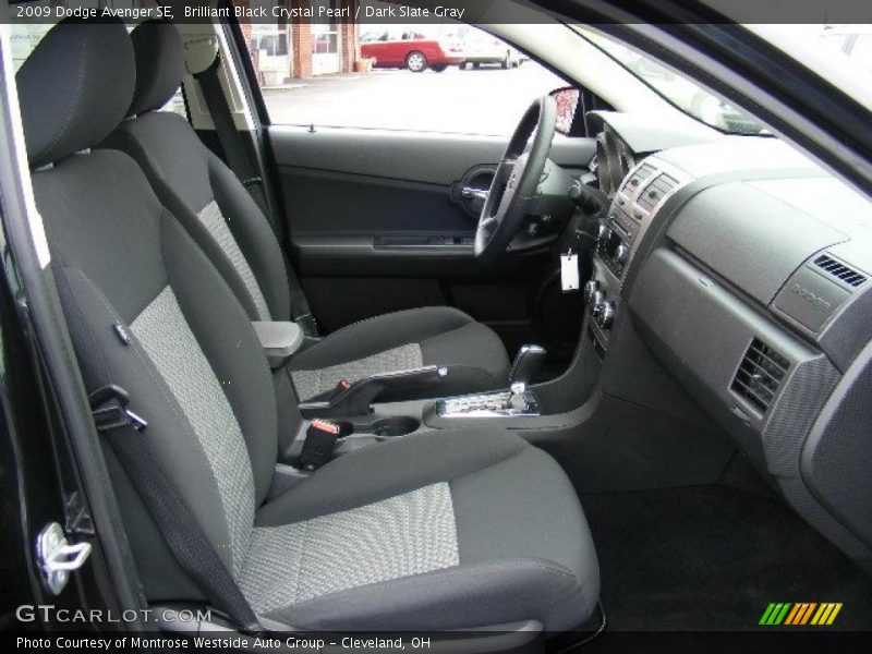 Brilliant Black Crystal Pearl / Dark Slate Gray 2009 Dodge Avenger SE