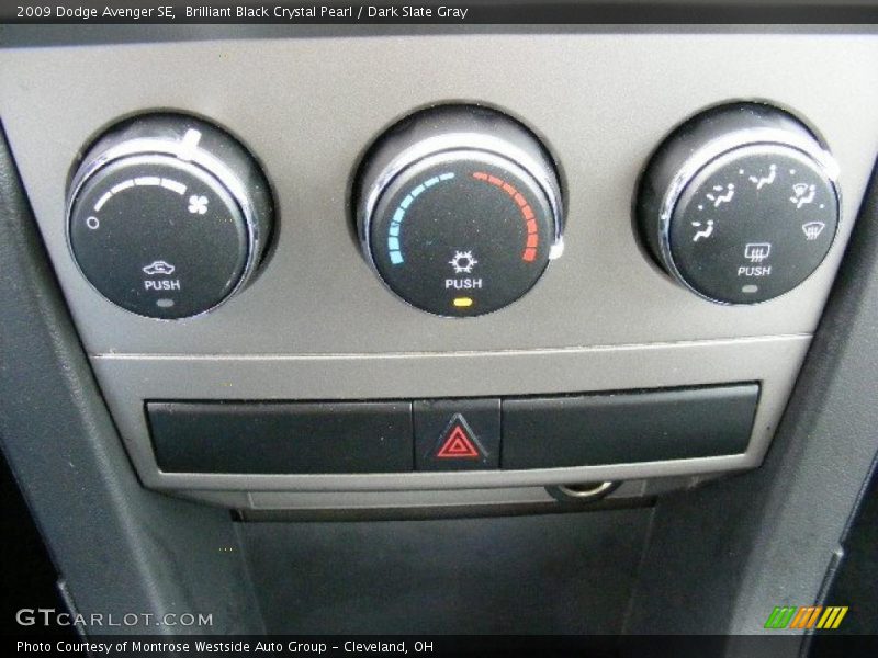 Brilliant Black Crystal Pearl / Dark Slate Gray 2009 Dodge Avenger SE