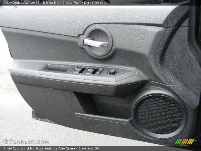 Brilliant Black Crystal Pearl / Dark Slate Gray 2009 Dodge Avenger SE