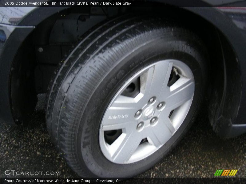 Brilliant Black Crystal Pearl / Dark Slate Gray 2009 Dodge Avenger SE