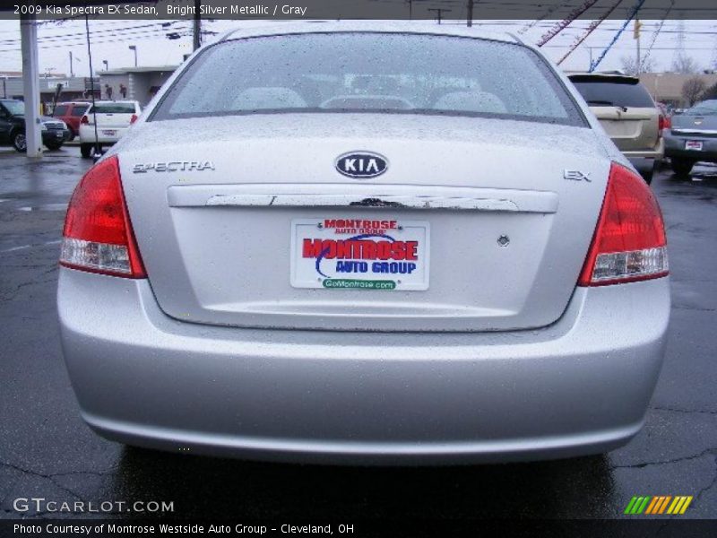 Bright Silver Metallic / Gray 2009 Kia Spectra EX Sedan