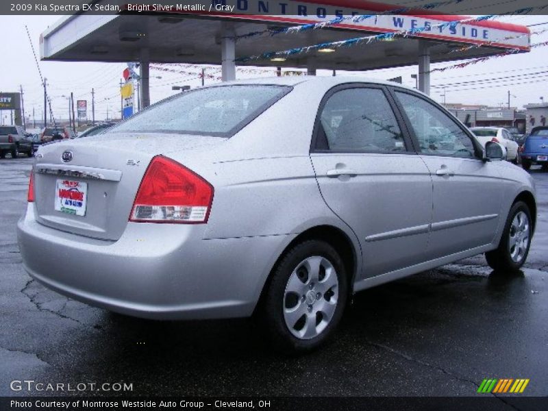 Bright Silver Metallic / Gray 2009 Kia Spectra EX Sedan