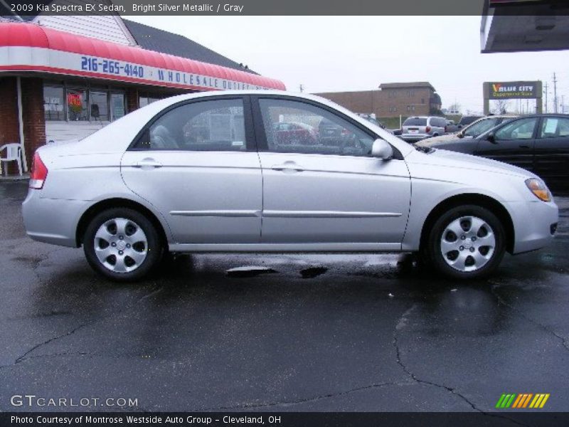 Bright Silver Metallic / Gray 2009 Kia Spectra EX Sedan