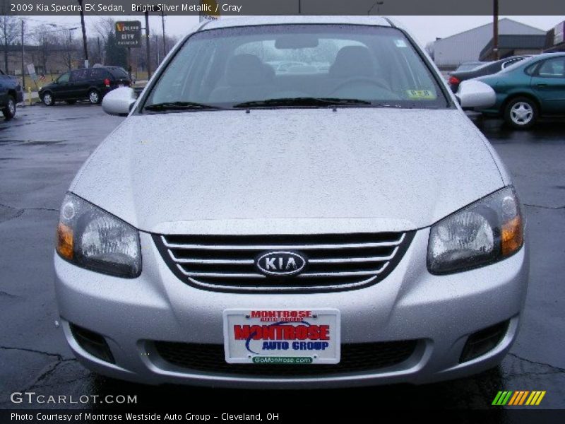 Bright Silver Metallic / Gray 2009 Kia Spectra EX Sedan