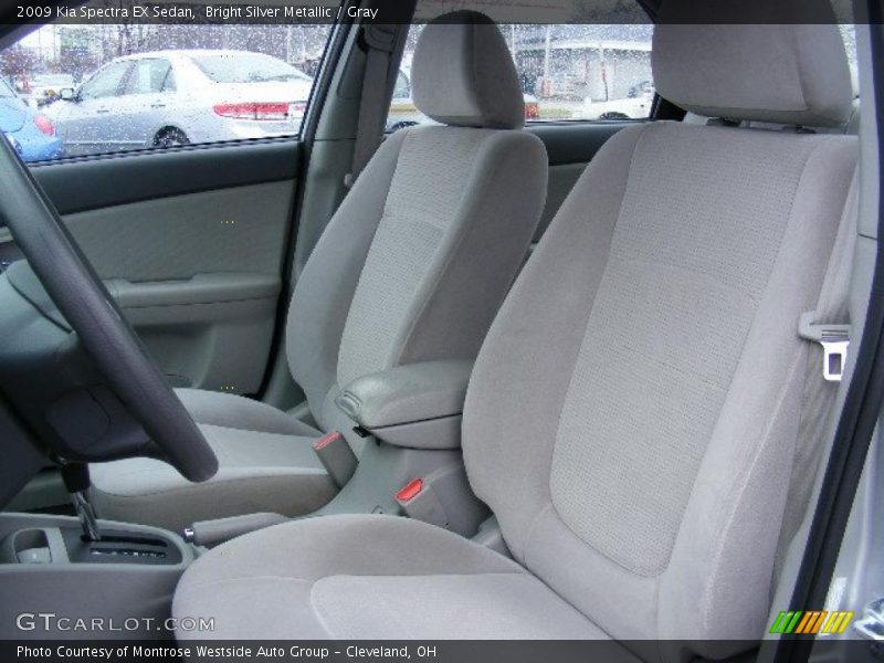 Bright Silver Metallic / Gray 2009 Kia Spectra EX Sedan
