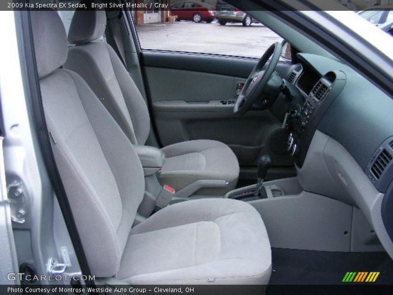 Bright Silver Metallic / Gray 2009 Kia Spectra EX Sedan