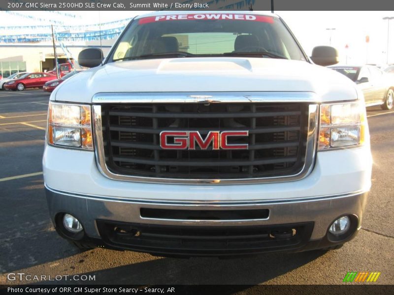 Summit White / Ebony Black 2007 GMC Sierra 2500HD SLE Crew Cab