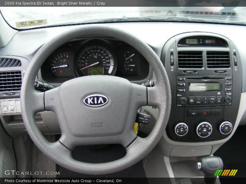 Bright Silver Metallic / Gray 2009 Kia Spectra EX Sedan