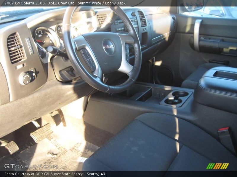 Summit White / Ebony Black 2007 GMC Sierra 2500HD SLE Crew Cab