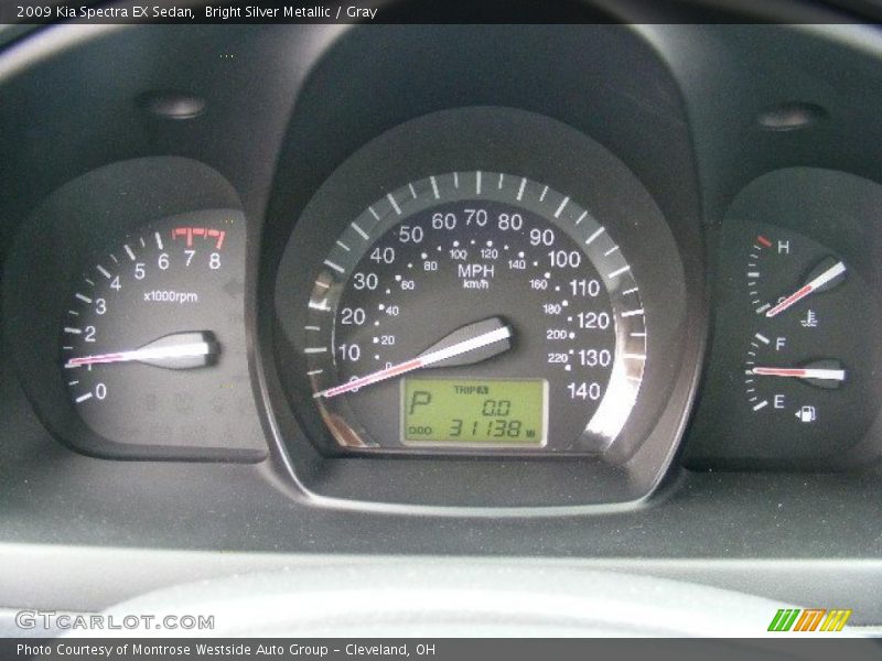 Bright Silver Metallic / Gray 2009 Kia Spectra EX Sedan