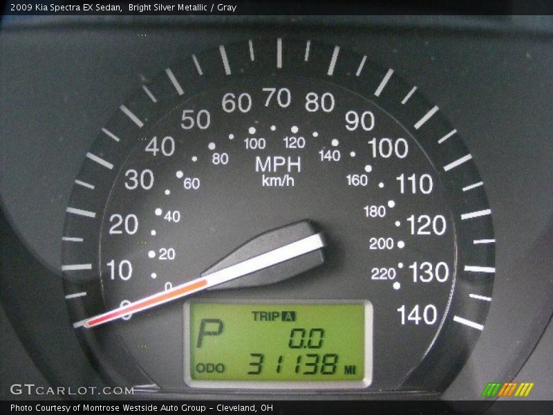 Bright Silver Metallic / Gray 2009 Kia Spectra EX Sedan