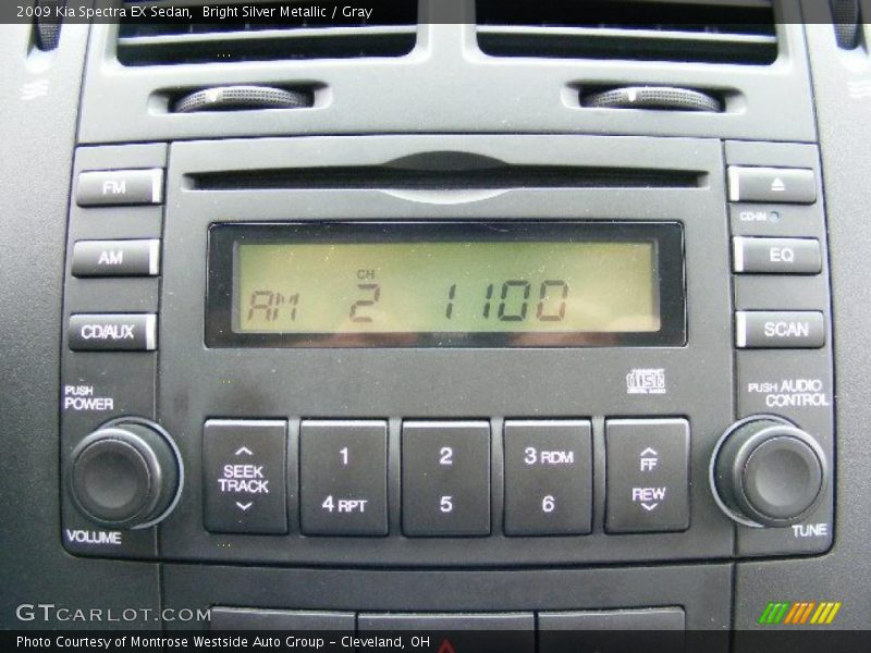 Bright Silver Metallic / Gray 2009 Kia Spectra EX Sedan