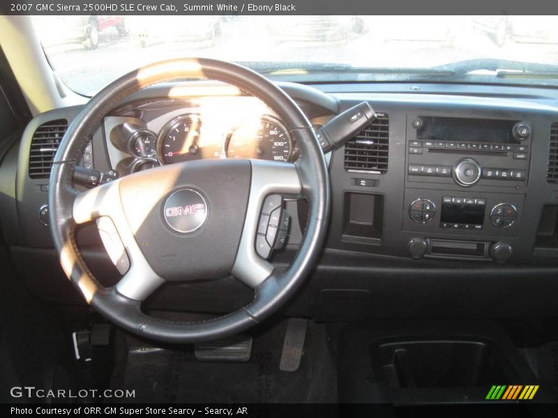 Summit White / Ebony Black 2007 GMC Sierra 2500HD SLE Crew Cab