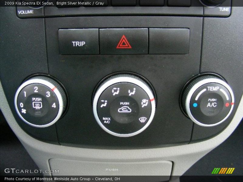 Bright Silver Metallic / Gray 2009 Kia Spectra EX Sedan