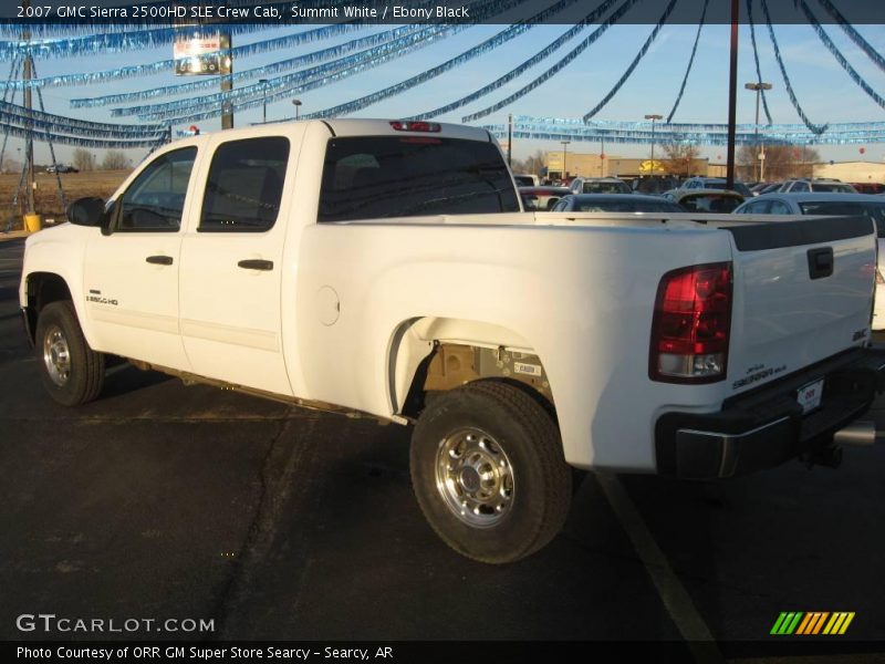 Summit White / Ebony Black 2007 GMC Sierra 2500HD SLE Crew Cab