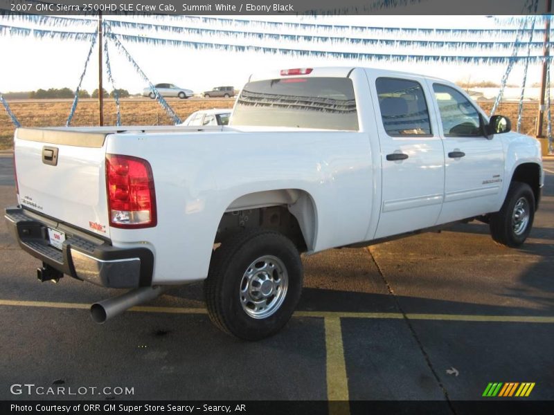 Summit White / Ebony Black 2007 GMC Sierra 2500HD SLE Crew Cab