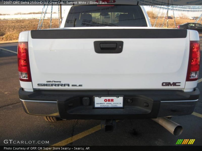 Summit White / Ebony Black 2007 GMC Sierra 2500HD SLE Crew Cab