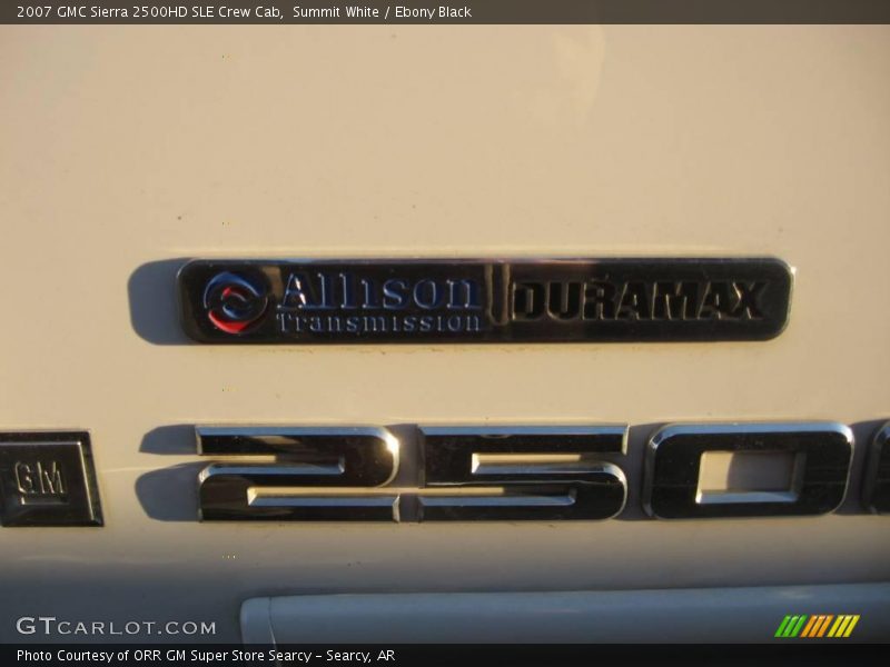 Summit White / Ebony Black 2007 GMC Sierra 2500HD SLE Crew Cab