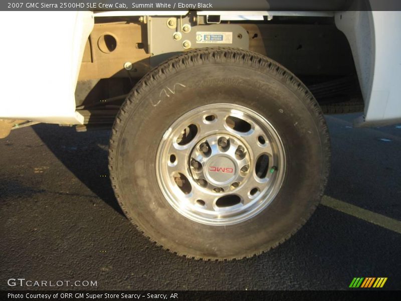 Summit White / Ebony Black 2007 GMC Sierra 2500HD SLE Crew Cab