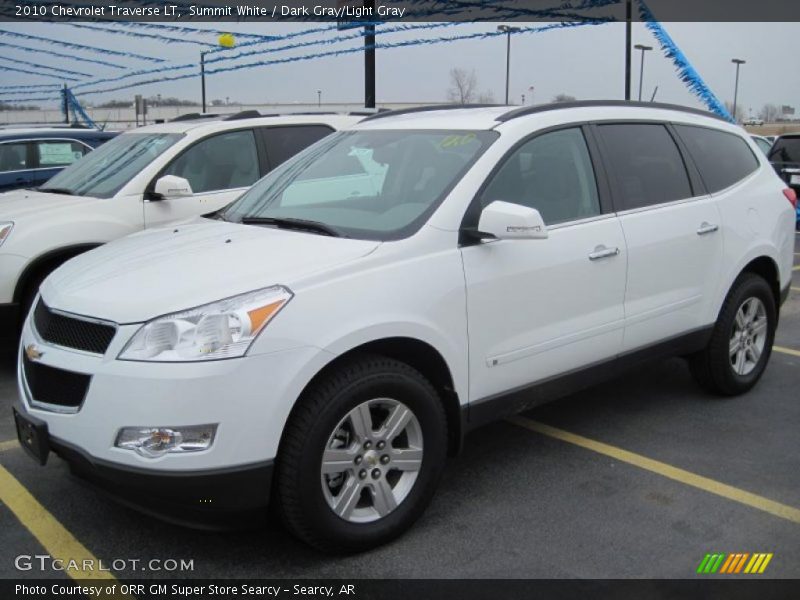 Summit White / Dark Gray/Light Gray 2010 Chevrolet Traverse LT