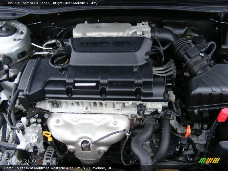 Bright Silver Metallic / Gray 2009 Kia Spectra EX Sedan