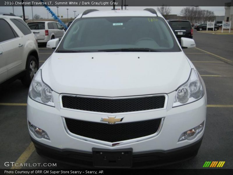 Summit White / Dark Gray/Light Gray 2010 Chevrolet Traverse LT