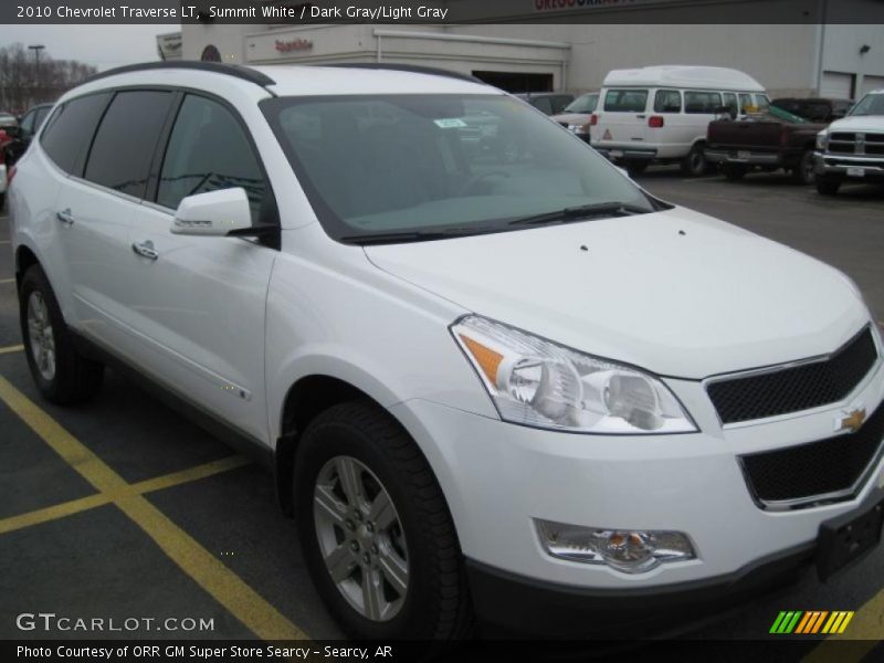 Summit White / Dark Gray/Light Gray 2010 Chevrolet Traverse LT