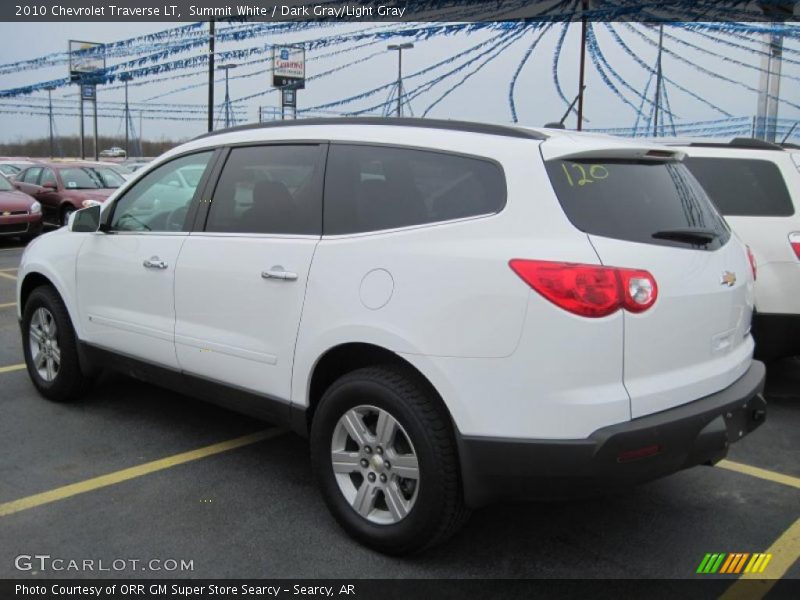 Summit White / Dark Gray/Light Gray 2010 Chevrolet Traverse LT