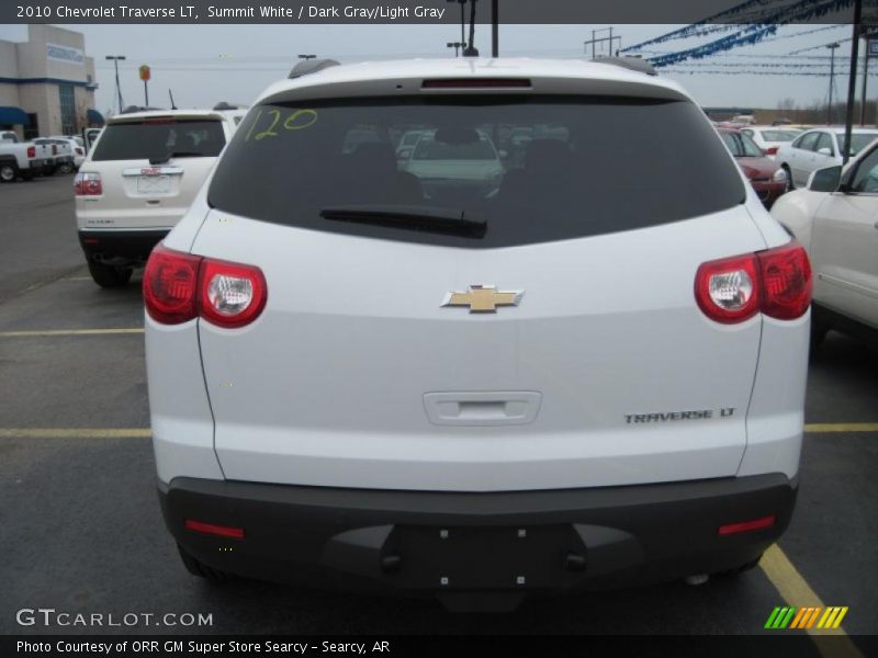 Summit White / Dark Gray/Light Gray 2010 Chevrolet Traverse LT
