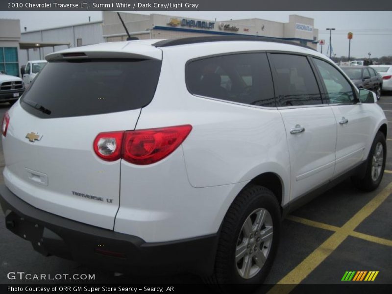 Summit White / Dark Gray/Light Gray 2010 Chevrolet Traverse LT