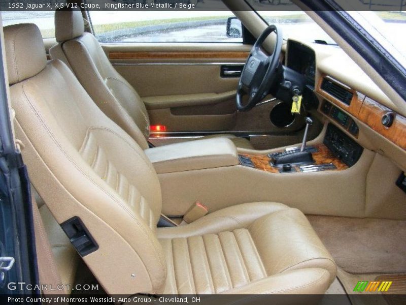 Kingfisher Blue Metallic / Beige 1992 Jaguar XJ XJS V12 Coupe