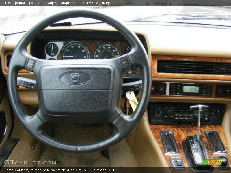 Kingfisher Blue Metallic / Beige 1992 Jaguar XJ XJS V12 Coupe