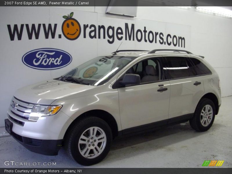 Pewter Metallic / Camel 2007 Ford Edge SE AWD