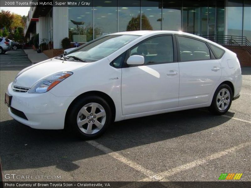 Super White / Gray 2008 Toyota Prius Hybrid