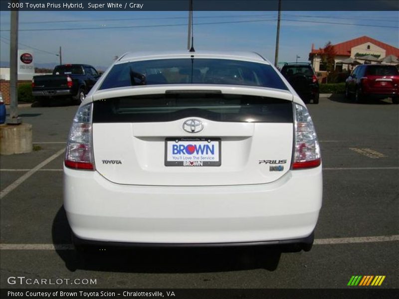 Super White / Gray 2008 Toyota Prius Hybrid